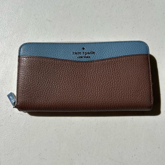 Kate Spade Brown and Blue Men's Wallet - Picture 1 of 6